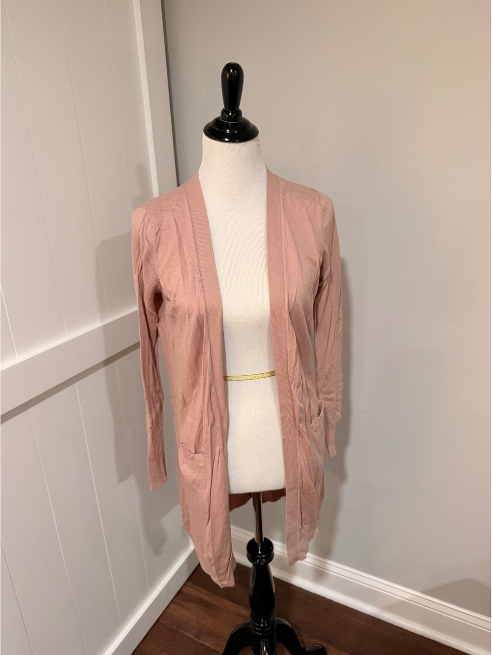 14th & Union Women's Lightweight Pink Cotton-Modal Cardigan, Size S